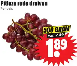 Dirk Pitloze rode druiven aanbieding