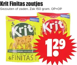 Dirk Krit Finitas zoutjes aanbieding