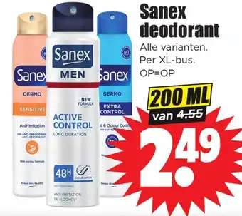 Dirk Sanex deodorant aanbieding