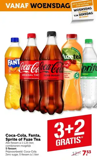 Coop Coca-Cola, Fanta, Sprite of Fuze Tea aanbieding