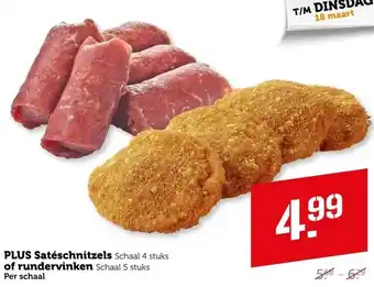 Coop PLUS Satéschnitzels of rundervinken aanbieding