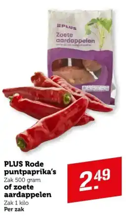 Coop PLUS Rode puntpaprika's  of zoete aardappelen aanbieding