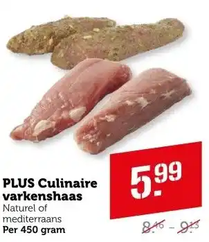 Coop PLUS Culinaire varkenshaas aanbieding