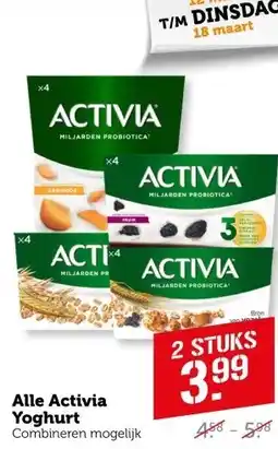 Coop Alle Activia Yoghurt aanbieding