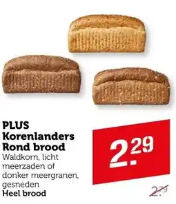 Coop PLUS Korenlanders Rond brood aanbieding