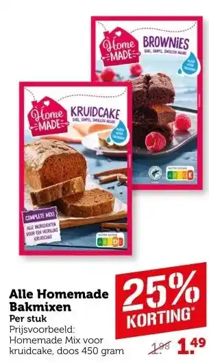 Coop Alle Homemade Bakmixen aanbieding