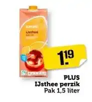 Coop PLUS IJsthee perzik aanbieding