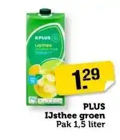 Coop PLUS IJsthee groen aanbieding