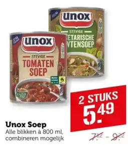 Coop Unox Soep aanbieding