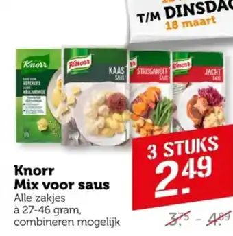 Coop Knorr Mix voor saus aanbieding