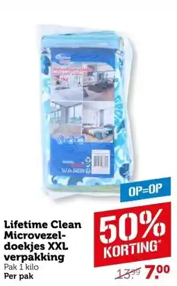 Coop Lifetime Clean Microvezel doekjes XXL verpakking aanbieding