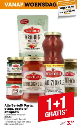 Coop Alle Bertolli Pasta, pizza, pesto of antipasti aanbieding