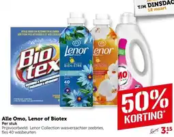 Coop Alle omo, lenor of biotex aanbieding