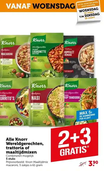 Coop Alle Knorr Wereldgerechten, trattoria of Maaltijdmix aanbieding