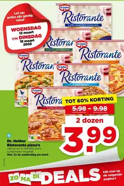 PLUS Dr. Oetker Ristorante pizza's aanbieding