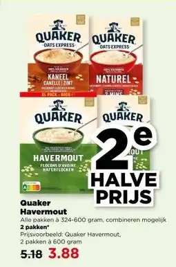 PLUS Quaker Havermout aanbieding