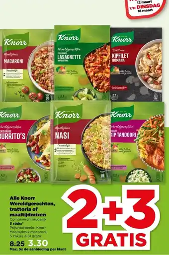 PLUS Alle Knorr Wereldgerechten, trattoria of maaltijdmixen aanbieding