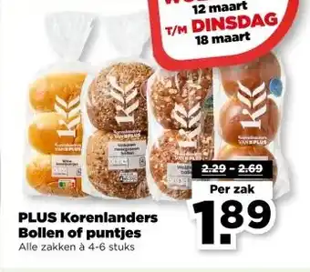 PLUS PLUS Korenlanders Bollen of puntjes aanbieding