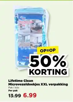 PLUS Lifetime Clean Microvezeldoekjes XXL verpakking aanbieding