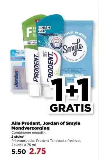 PLUS Alle Prodent, Jordan of Smyle Mondverzorging aanbieding