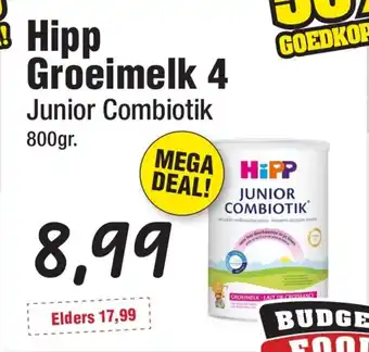 Budget Food Hipp Groeimelk 4 aanbieding