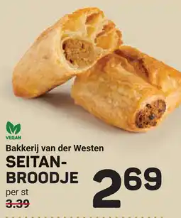 Ekoplaza Bakkerij van der westen seitanbroodje aanbieding