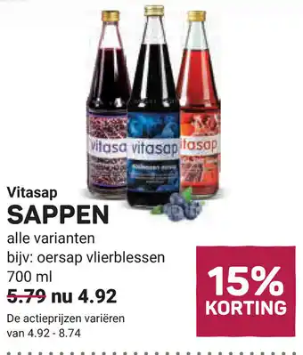 Ekoplaza Vitasap sappen aanbieding