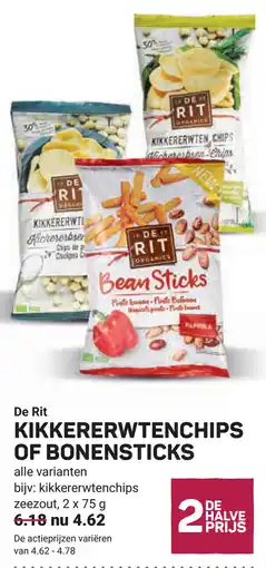 Ekoplaza De rit kikkererwtenchips of bonensticks aanbieding