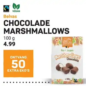 Ekoplaza Belvas chocolade marshmallows aanbieding