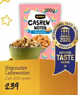 Jumbo Ongezouten Cashewnoten aanbieding