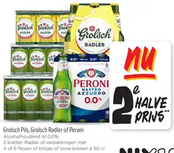 Jumbo Grolsch Pils, Grolsch Radler of Peroni aanbieding