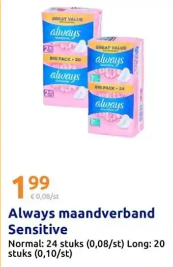 Action Always maandverband Sensitive aanbieding