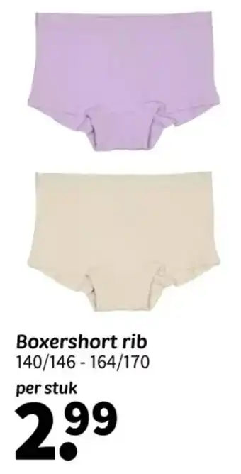 Wibra Boxershort rib aanbieding