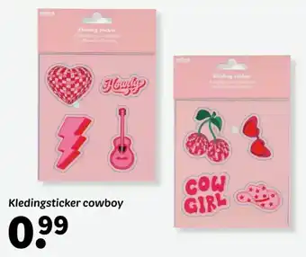 Wibra Kledingsticker cowboy aanbieding