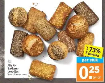 Albert Heijn Alle AH Bakkers- broodjes aanbieding