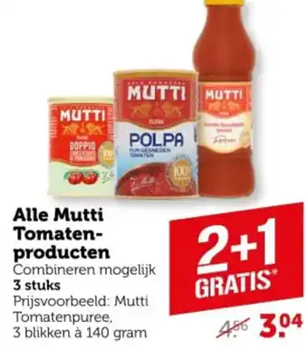 Coop Alle Mutti Tomaten producten aanbieding