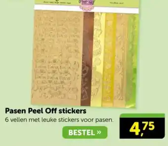 Boekenvoordeel Pasen Peel Off stickers aanbieding