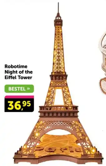 Boekenvoordeel Robotime Night of the Eiffel Tower aanbieding