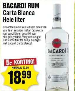 Dirck 3 Bacardi rum carta blanca aanbieding