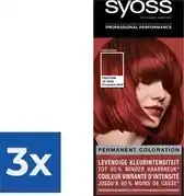 Bol.com SYOSS Colors Pantone Haarverf 5-72 Pompeian Red - 1 stuk - Voordeelverpakking 3 stuks aanbieding