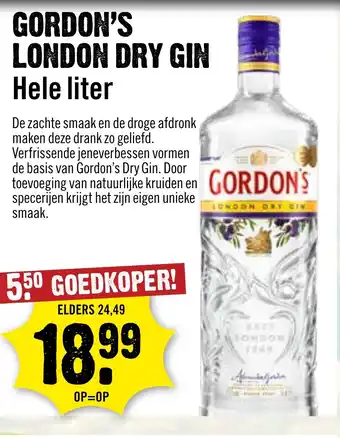 Dirck 3 Gordon's london dry gin aanbieding