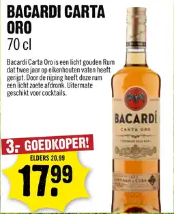 Dirck 3 Bacardi carta oro aanbieding