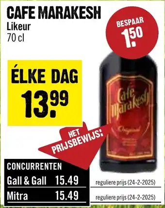 Dirck 3 Cafe marakesh likeur aanbieding