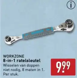 ALDI WORKZONE 8 in 1 ratelsleutel aanbieding