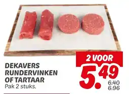 Dekamarkt Dekavers rundervinken of tartaar aanbieding