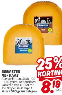 Dekamarkt Beemster 48+ kaas aanbieding