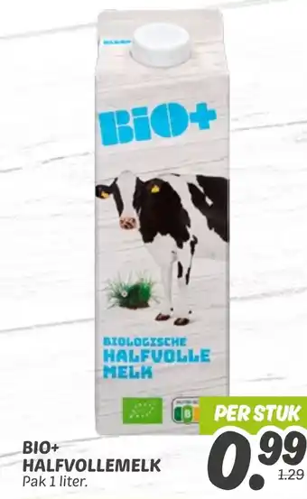 Dekamarkt Bio+ halfvollemelk aanbieding