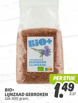 Dekamarkt Bio+ lijnzaad gebroken aanbieding