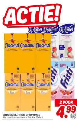 Dekamarkt Chocomel, fristi of optimel aanbieding