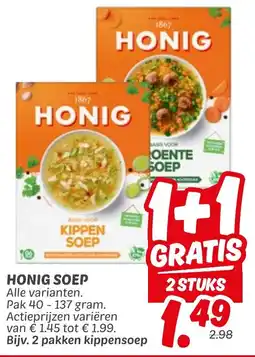 Dekamarkt Honig soep aanbieding